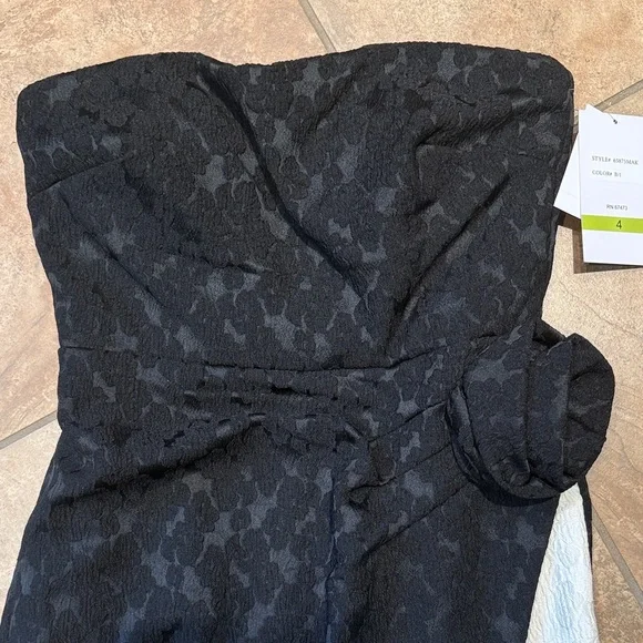 Maison Tara Black and White Strapless Dress - Picture 2 of 5